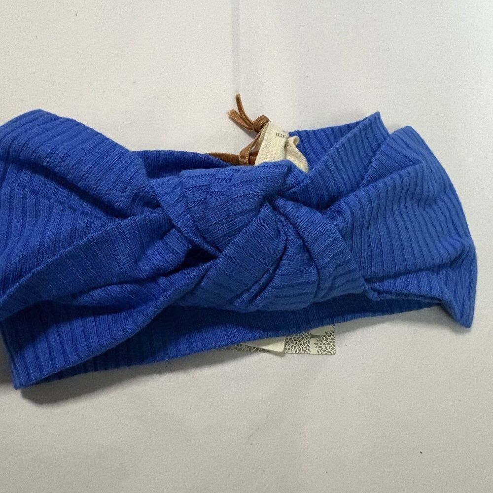 NWT Kate Quinn Lake Blue Large Bow Headband Size Small (0-6 Month) Modal Lycra